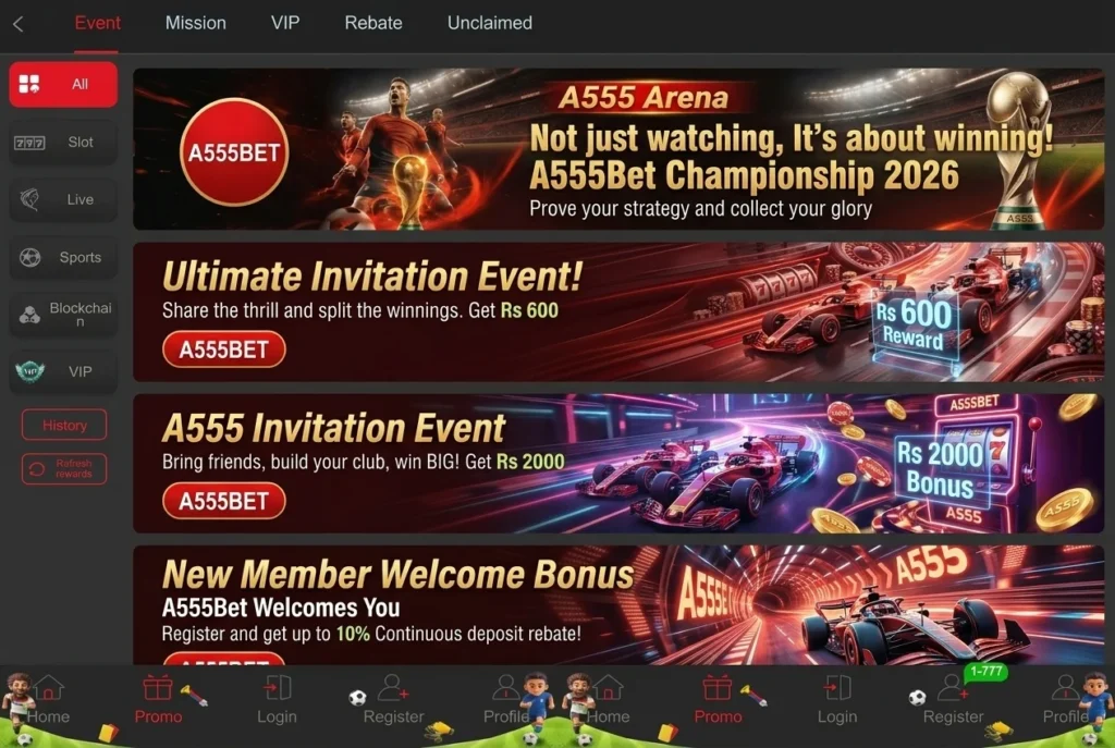 A555bet login